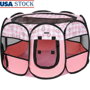 Top Pop Up Animal Playpen Small Medium Dogs Puppies Cats